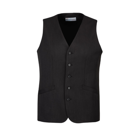 Biz Corporates Mens Bamboo Blend Longline Vest Waistcoat W/ Stretch Business Forrnal Dress Charcoal Coats Jackets & Vests