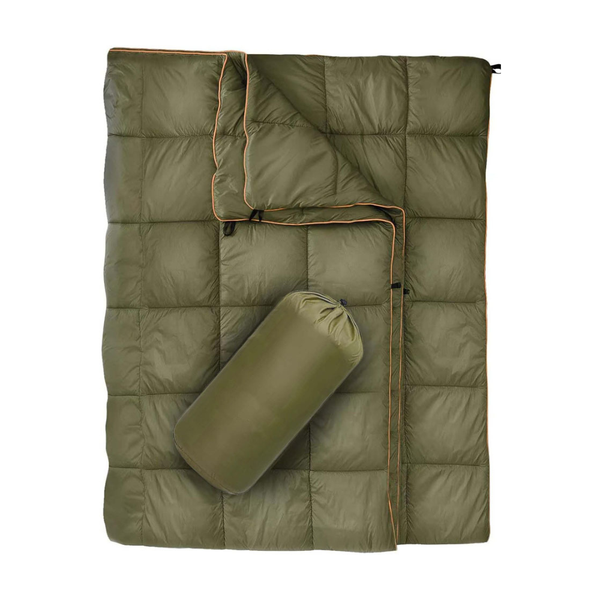 Military Green Compact Lightweight Quilted Blanket Soft Warm And Portable For Outdoor Adventures Blankets