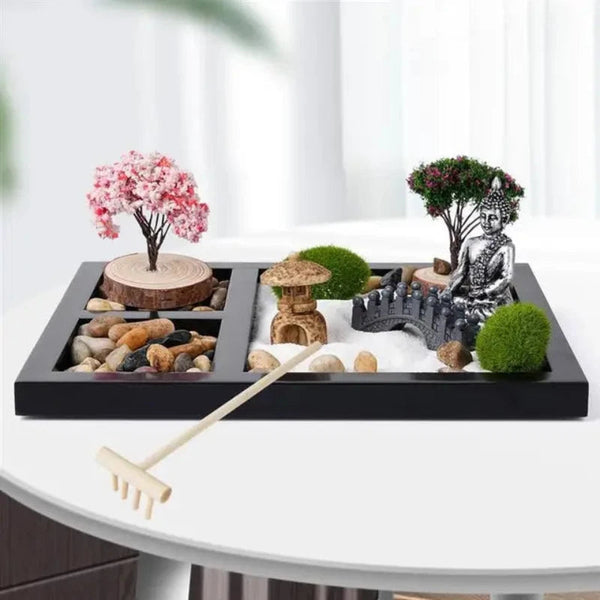 Mini Zen Garden Authentic Kit With Bamboo Tools For Office Meditation Decor Other Home Décor