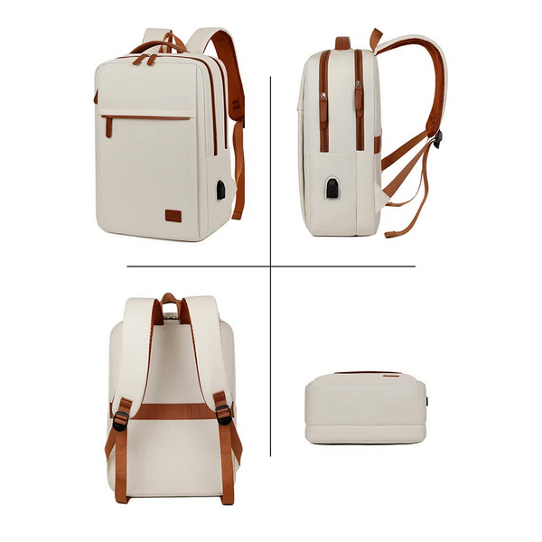 Elosung Pink Minimalist Usb Charging Laptop Backpack Elegant And Spacious Travel Bag Laptop Cases & Bags