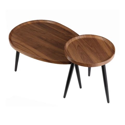 Modern Irregular Drop Shaped Coffee Table Set Coffee Tables