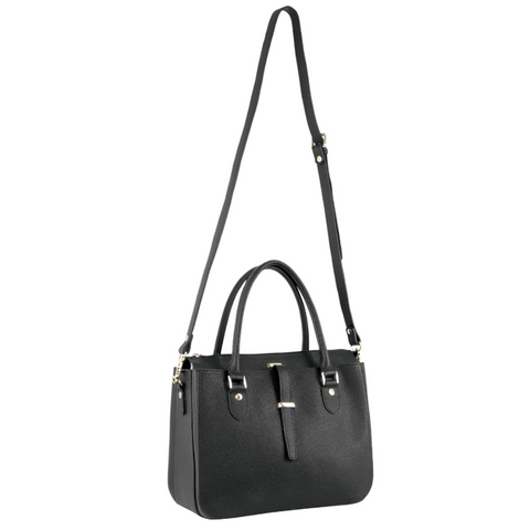 Morrissey Italian Womens Structured Leather Handbag Ladies Bag Black Women's Bags & Handbags