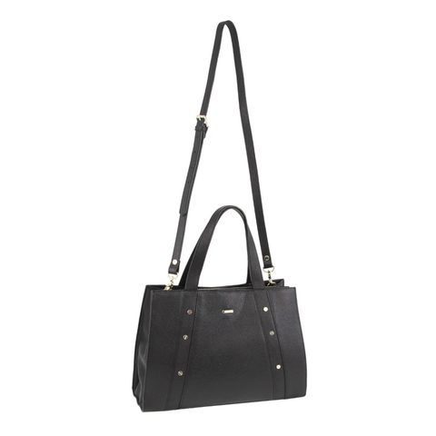Morrissey Womens Italian Structured Leather Bag Tote Handbag Ladies Black Women's Bags & Handbags