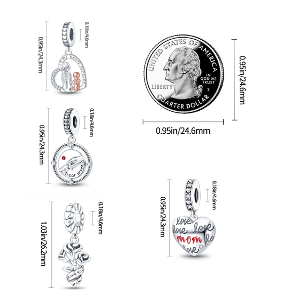 Veile Studios Mother's Day Heart Shaped Pendant For Birthday Gift Diy Jewelry Accessories Necklaces & Pendants