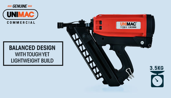 Unimac Cordless Framing Nailer 34 Degree Gas Gun Kit 2Nd Gen Brushless Nail & Staple Guns