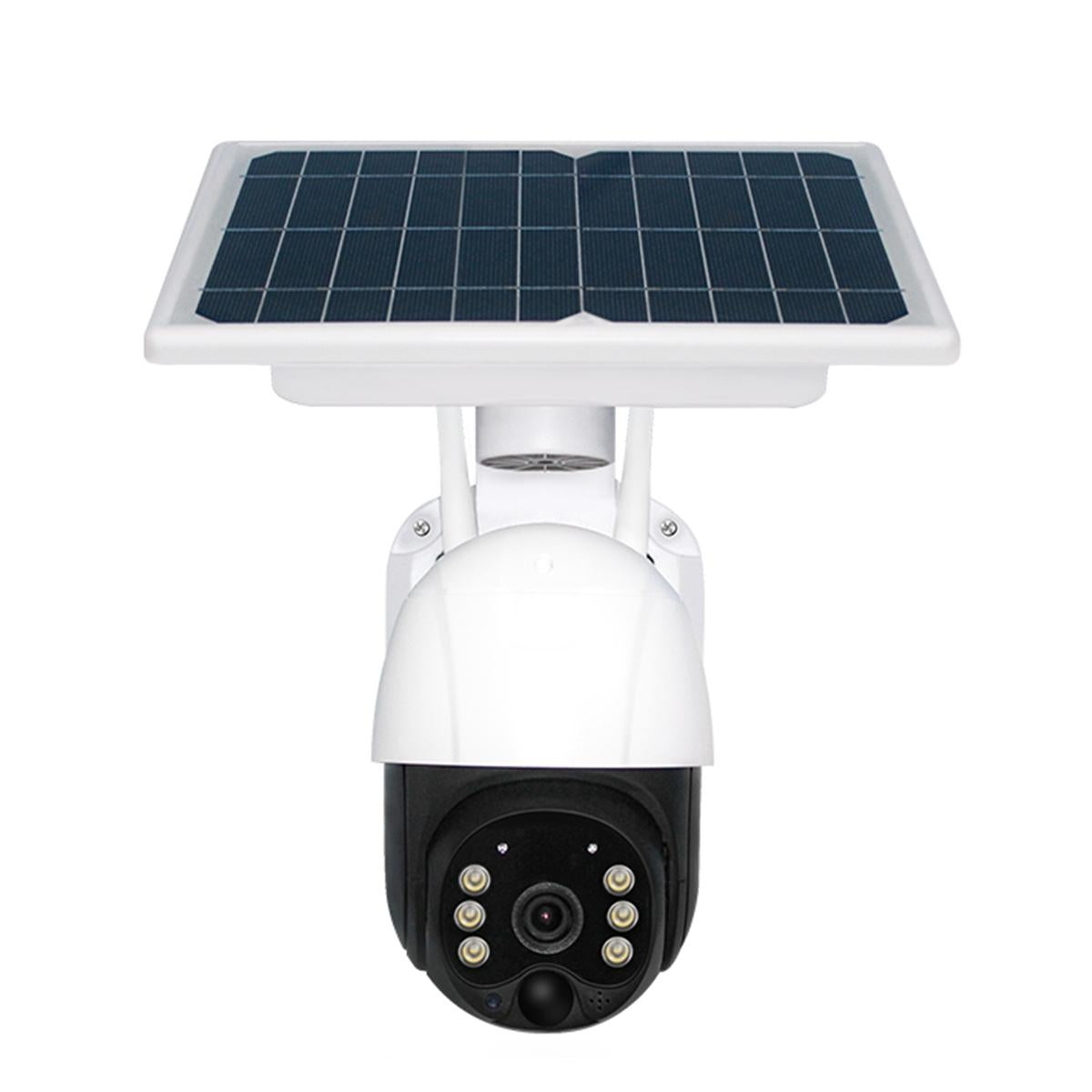 Full Hd Solar Wifi Camera With Pir Alarm & Night Vision 2 Way Audio Tf Card Slot Battery Not Included Security Cameras