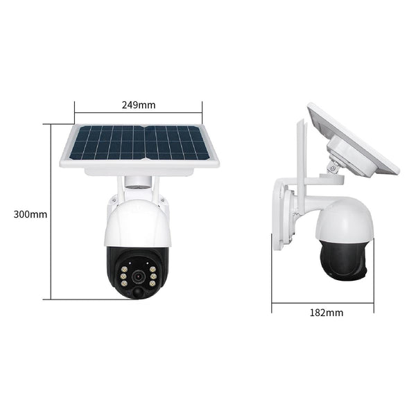 Full Hd Solar Wifi Camera With Pir Alarm & Night Vision 2 Way Audio Tf Card Slot Battery Not Included Security Cameras
