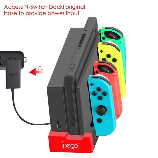 Joy Con Charging Dock For Nintendo Switch With Four Slots And Usb Interface Chargers & Charging Docks