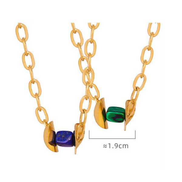 Natural Stone Pendant Titanium Steel Necklace Necklaces & Pendants