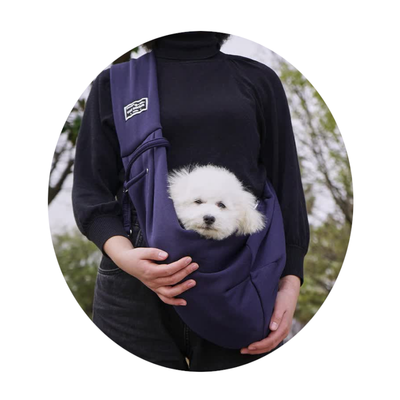 Nevy Blue Pet Sling Carrier Bag Comfortable And Hands Free Design Pet Transport
