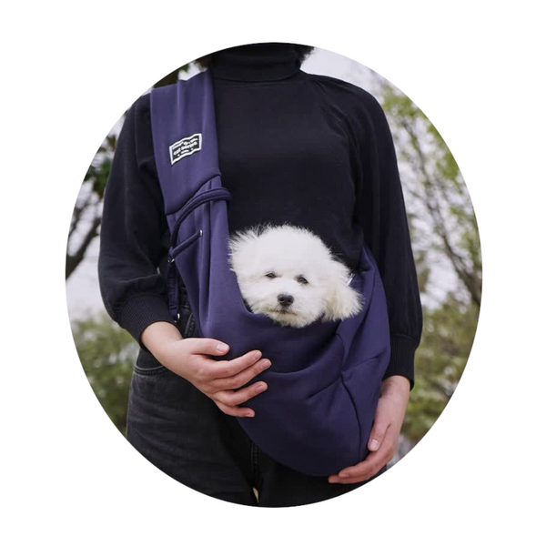 Nevy Blue Pet Sling Carrier Bag Comfortable And Hands Free Design Pet Transport