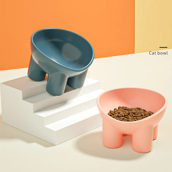 High Foot Pet Food Water Bowl With Neck Protector For Cats And Dogs Dog Bowls
