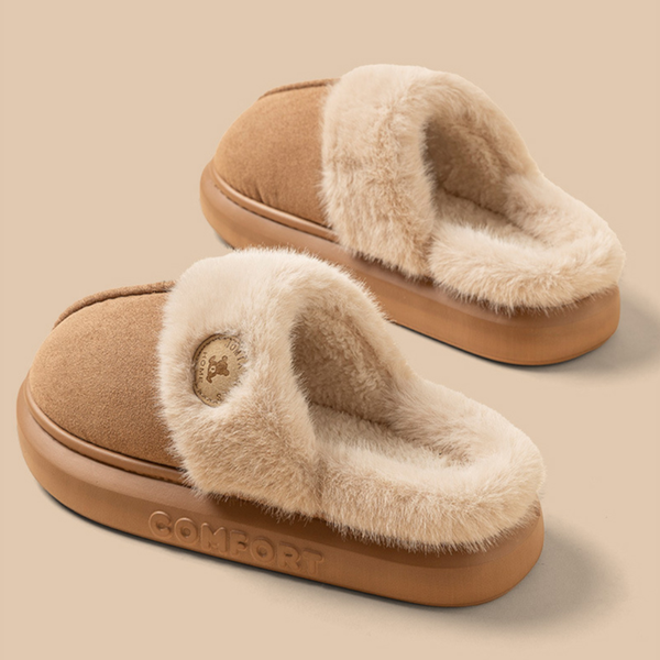 New Plush For Women And Men Winter Warm Home Indoor Fleece Shoes Slippers