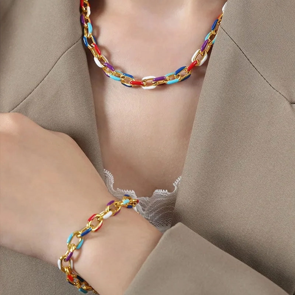 Niche Dripping Oil Titanium Steel Necklace Versatile Personalized Jewelry For Women Necklaces & Pendants