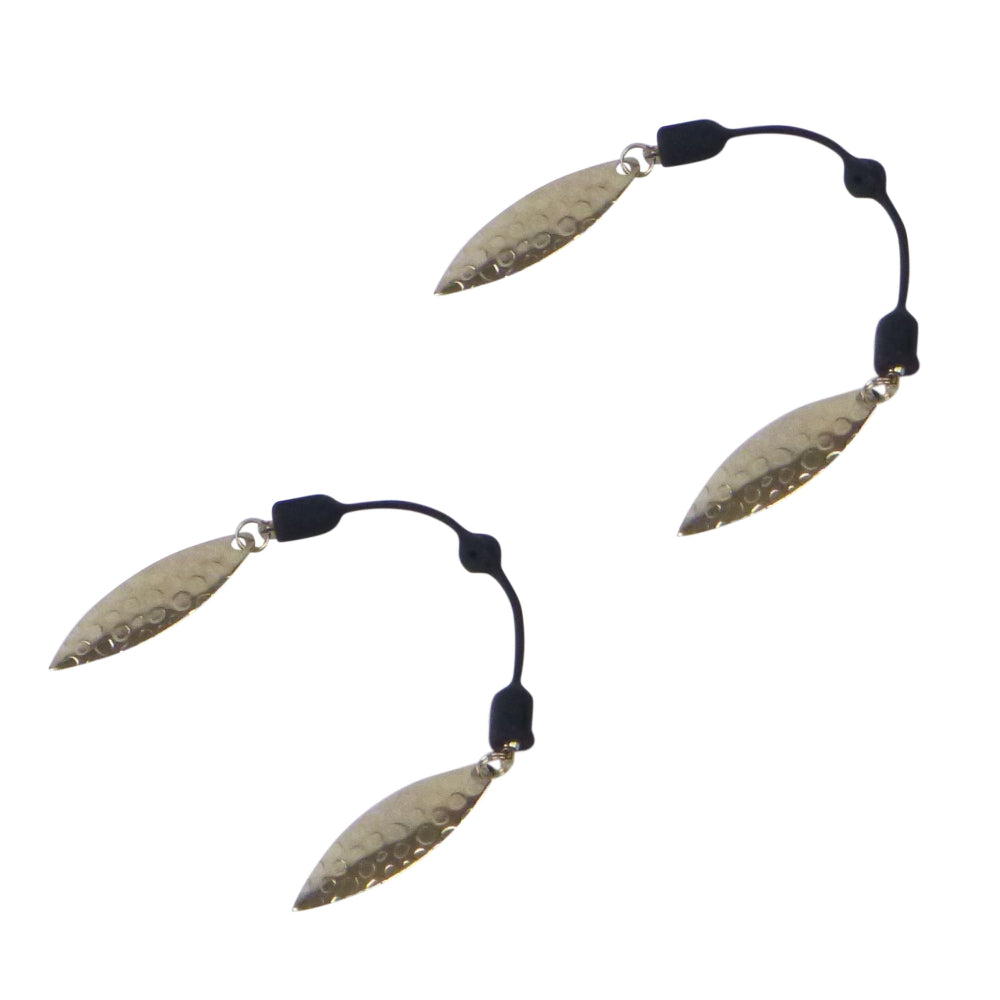 Swimerz Tail Spinner Hammered Nickel 5 Pack Swivels & Snaps