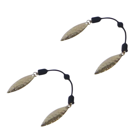 Swimerz Tail Spinner Hammered Nickel 5 Pack Swivels & Snaps