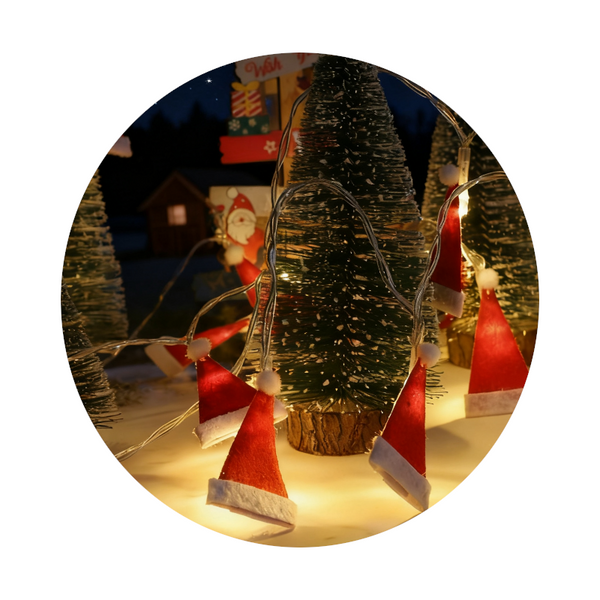 Non Woven Hat Christmas Light Led String String Lights