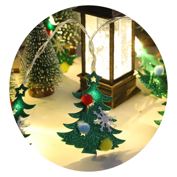 Non Woven Christmas Tree Lights Led String Seasonal Decorations