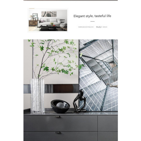 Elosung Nordic Abstract Resin Figurine Modern Minimalist Home Decor Sculpture Black Sculptures & Figurines