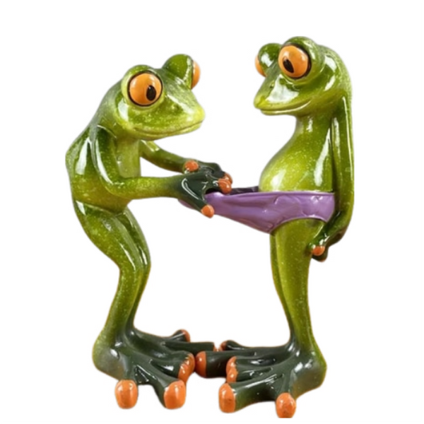 Figurine Nordic Two Frog Resin Living Room Decoration Accessories Gifts Sculptures & Figurines