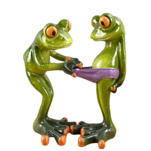 Figurine Nordic Two Frog Resin Living Room Decoration Accessories Gifts Sculptures & Figurines