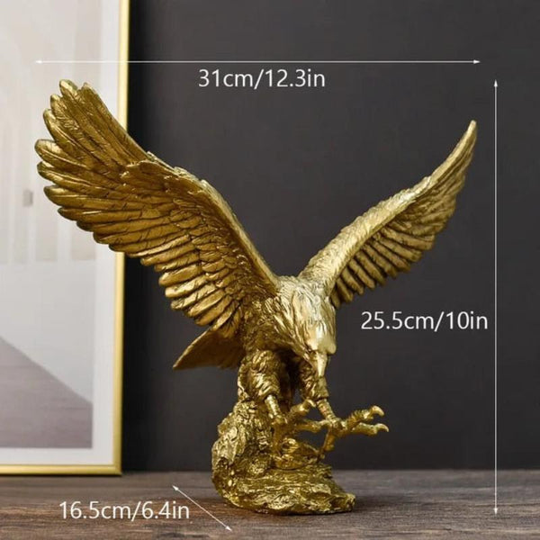 Home Figurine Golden Eagle Statue Large Resin For Living Room Desktop Decoration Sculptures & Figurines