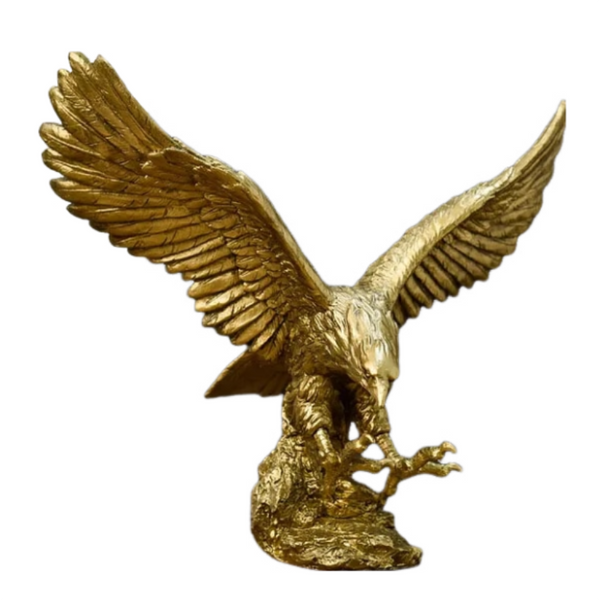 Home Figurine Golden Eagle Statue Large Resin For Living Room Desktop Decoration Sculptures & Figurines