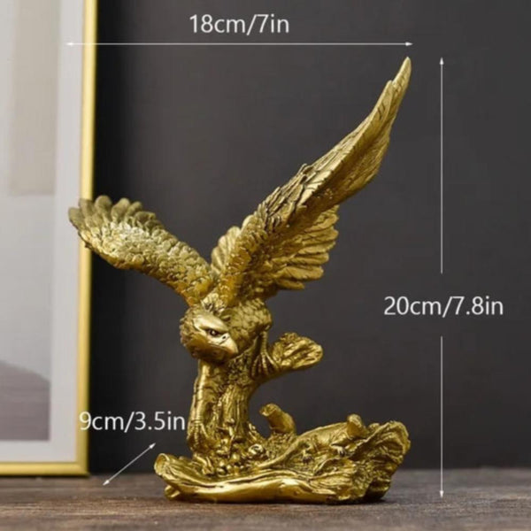 Figurine Golden Falcon Statue Xs Resin For Living Room Desktop Decoration Sculptures & Figurines