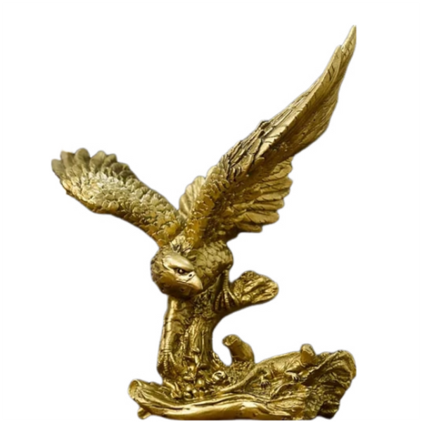Figurine Golden Falcon Statue Xs Resin For Living Room Desktop Decoration Sculptures & Figurines