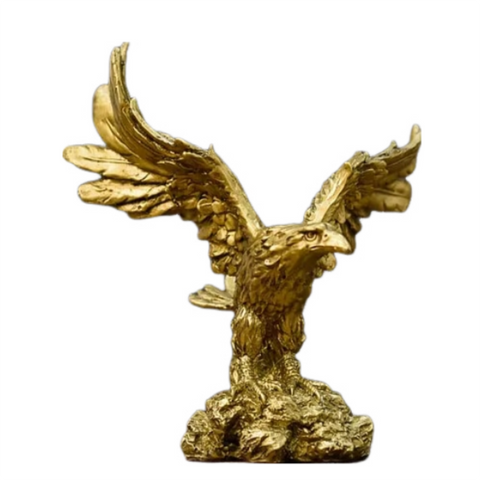 Home Figurine Golden Eagle Statue Resin Living Room Decoration Accessories Gifts Sculptures & Figurines