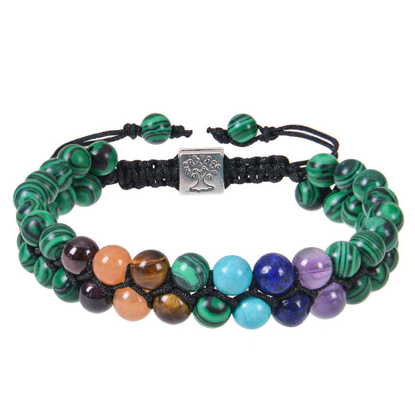 Veile Studios Fashion Jewelry 6Mm 7 Chakra Stone Bead Yoga Meditation Bracelet For Women Bracelets