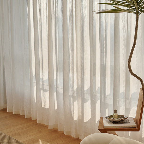 Curtain White 500 Centimetre X 250 Sheer Transparent Line Curtains & Drapes