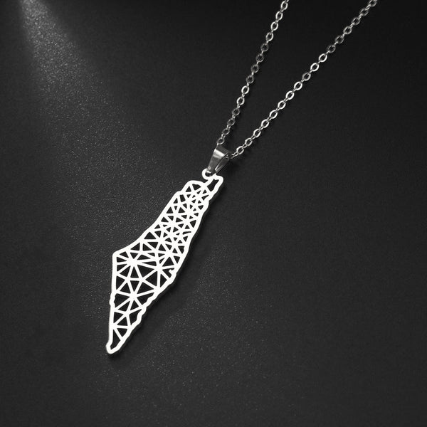 Veile Studios Palestine Map Pendant Necklace For Men And Women Fashion Jewellery Necklaces & Pendants