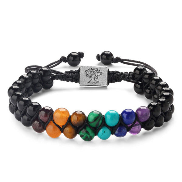 Veile Studios Fashion Jewelry 6Mm 7 Chakra Stone Bead Yoga Meditation Bracelet For Women Bracelets