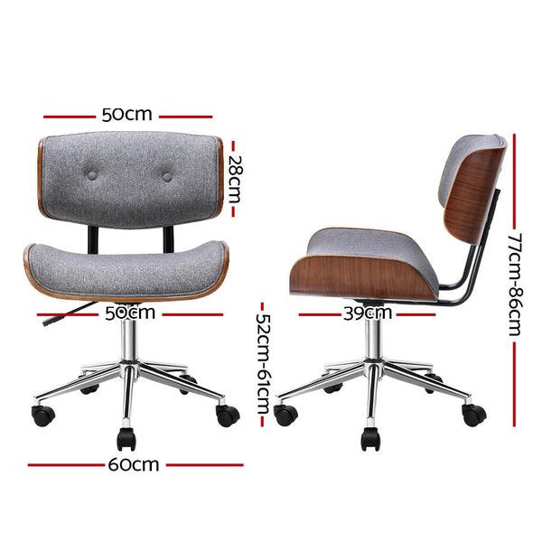 Artiss Office Chair Fabric Seat Grey Office Chairs