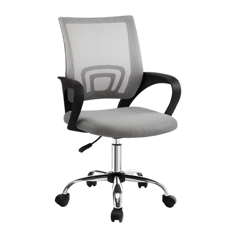 Artiss Mesh Office Chair Mid Back Grey Office Chairs