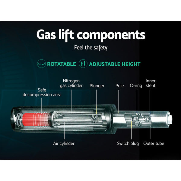 Artiss Mesh Office Chair Mid Back Grey Office Chairs