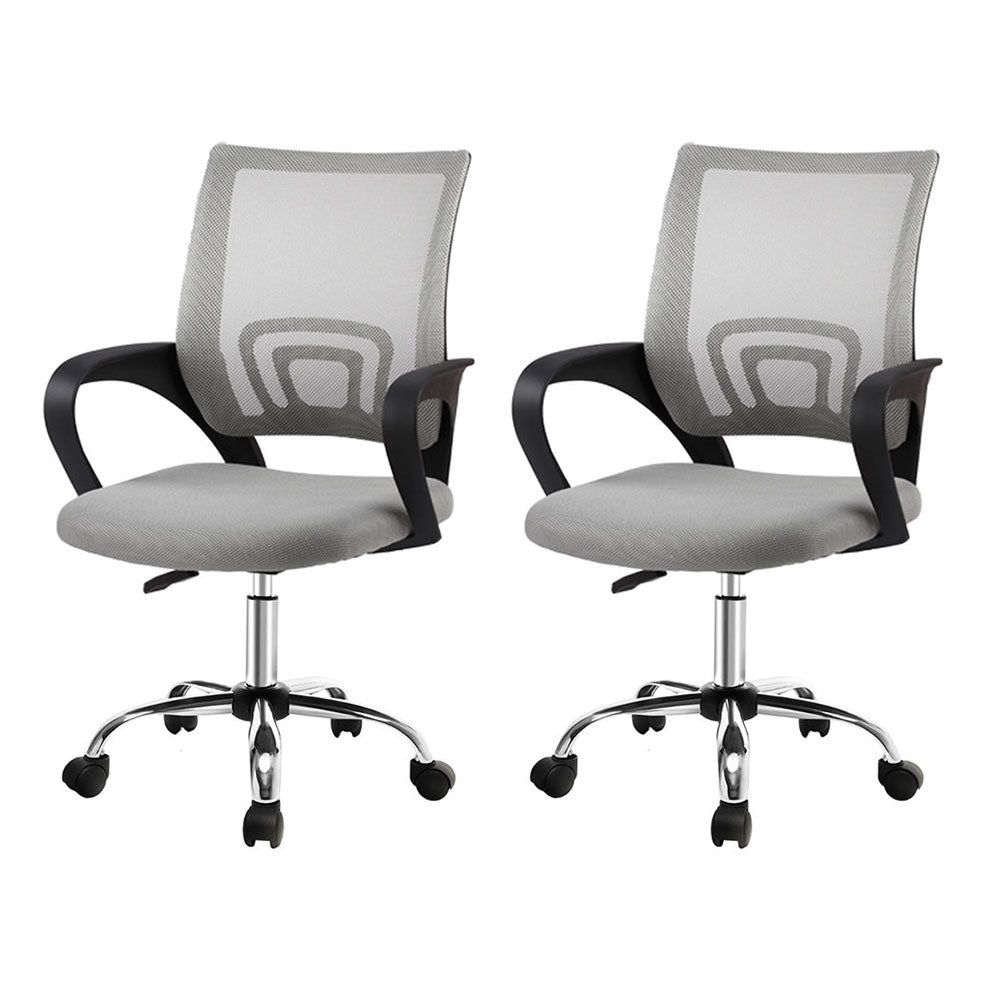 Artiss Mid Back Grey Mesh Office Chair Office Chairs