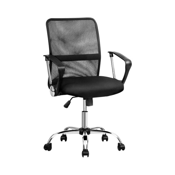 Artiss Mesh Office Chair Mid Back Grey Office Chairs