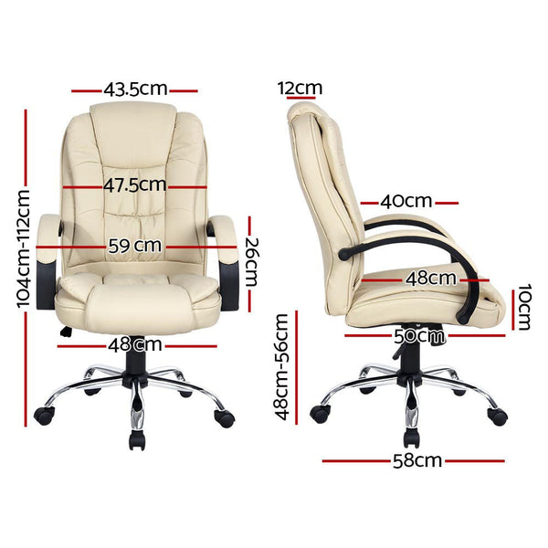 Pu Leather Office Chair High Back Tilt Adjustable Swivel Furniture Office Chairs