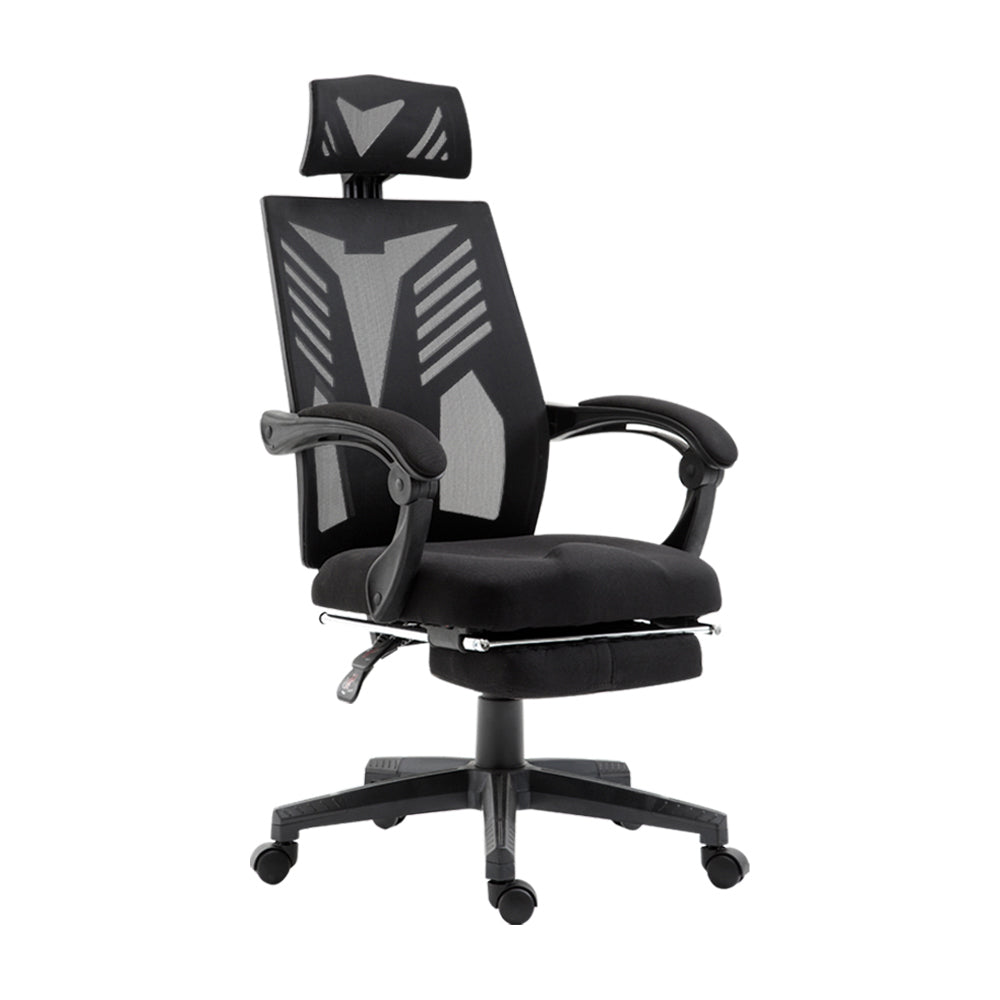 Artiss Mesh Office Chair Recliner Black Office Chairs