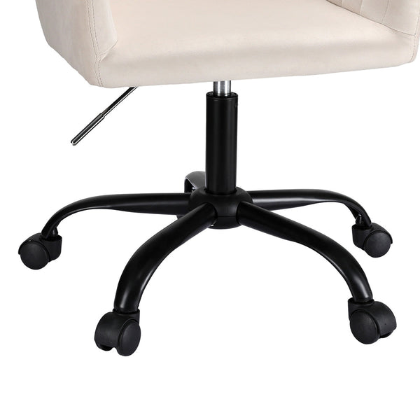 Office Chairs Artiss Office Chair Velvet Seat Cream