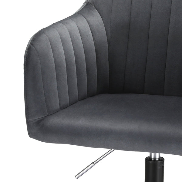 Artiss Office Chair Velvet Seat Dark Grey Office Chairs