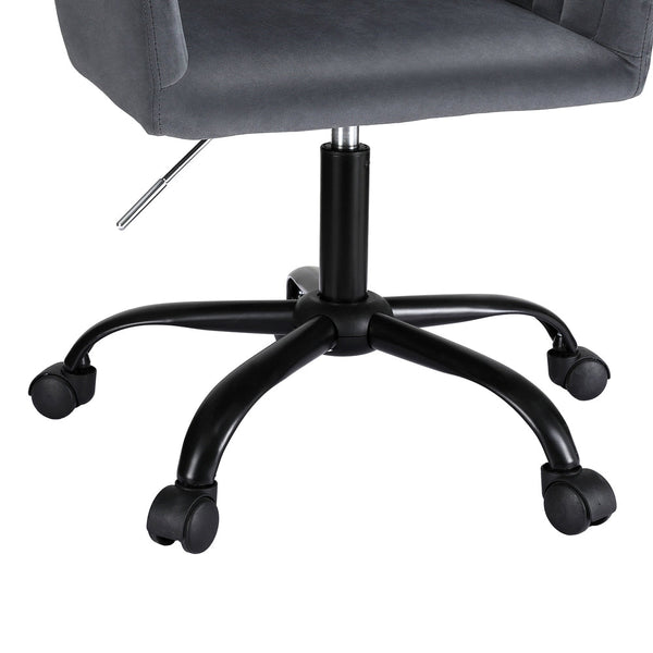 Office Chairs Artiss Office Chair Velvet Seat Dark Grey