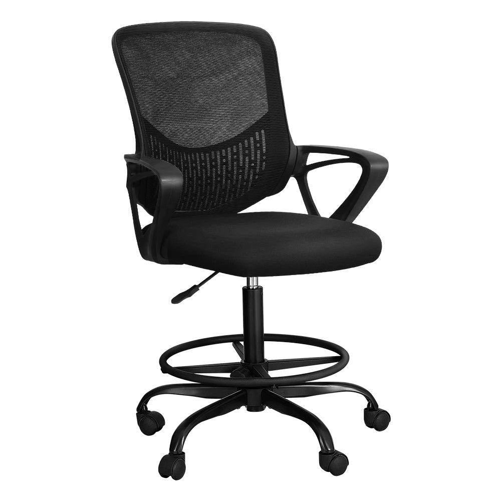 Artiss Office Chair Drafting Stool Computer Standing Desk Mesh Chairs Black Office Chairs