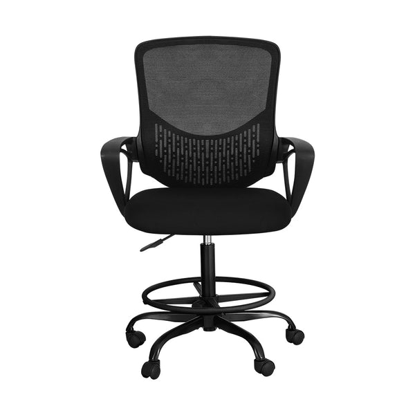 Artiss Office Chair Drafting Stool Computer Standing Desk Mesh Chairs Black Office Chairs