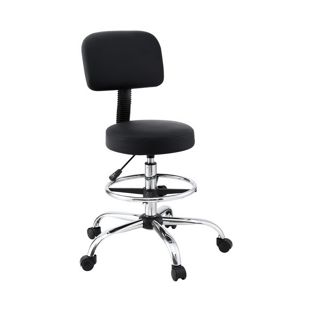 Artiss Office Chair Drafting Computer Standing Desk Chairs Ergonomic Pu Black Office Chairs