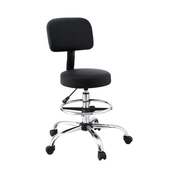Artiss Office Chair Drafting Computer Standing Desk Chairs Ergonomic Pu Black Office Chairs