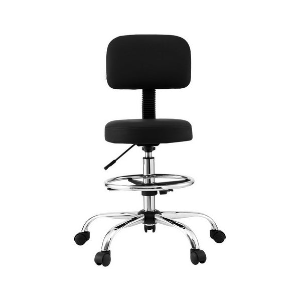 Artiss Office Chair Drafting Computer Standing Desk Chairs Ergonomic Pu Black Office Chairs
