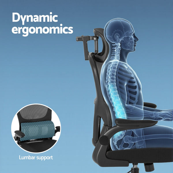 Artiss Ergonomic Mesh Office Chair In Black Office Chairs